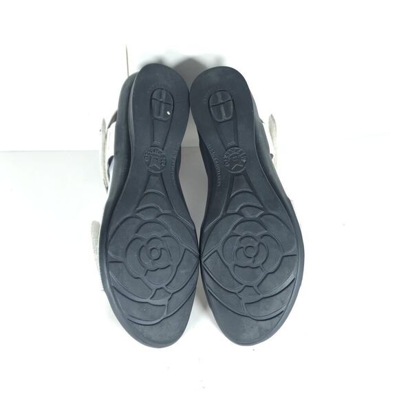 MEPHISTO Women’s Pattie EU41 US10,5 Leather White Silver Ankle Strap Sandals - Picture 11 of 16